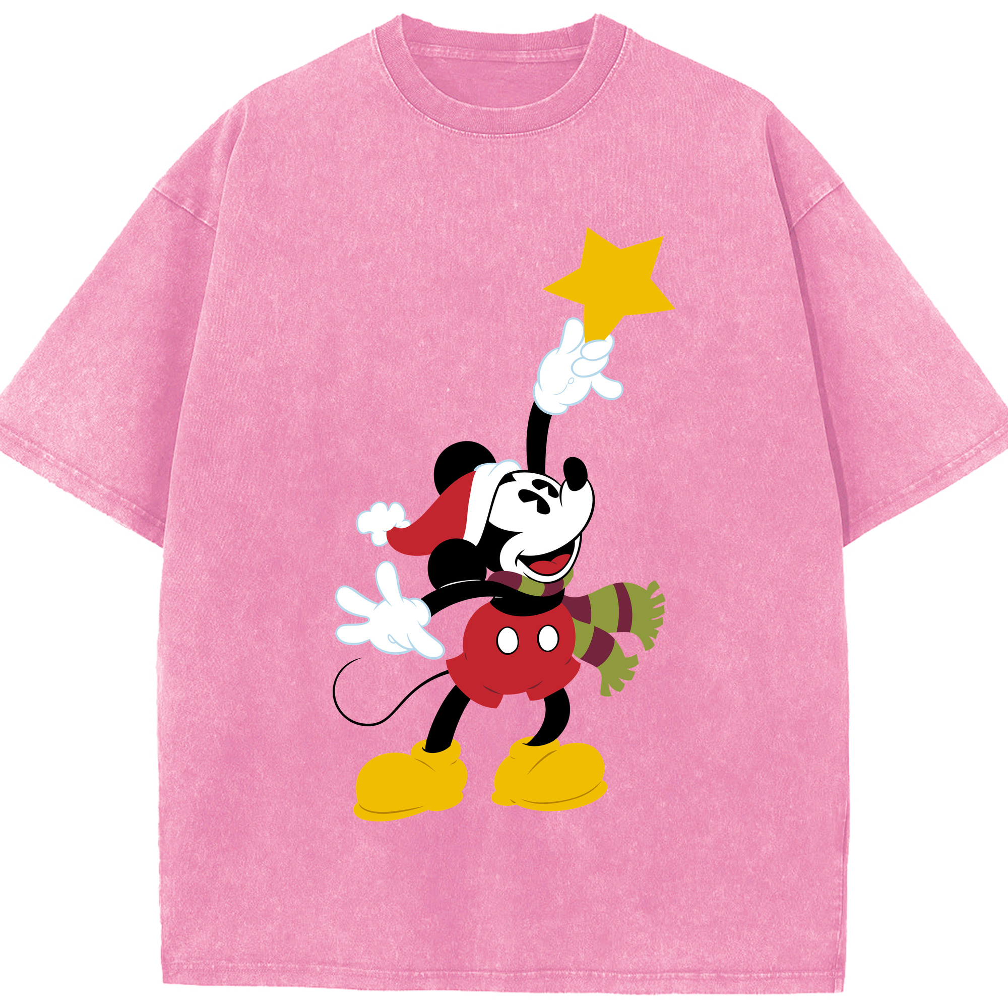 （画像用） ミッキーマウス Mickey Mouse 綿100% ヴィンテージ風 半袖Tシャツ（フロントプリント）